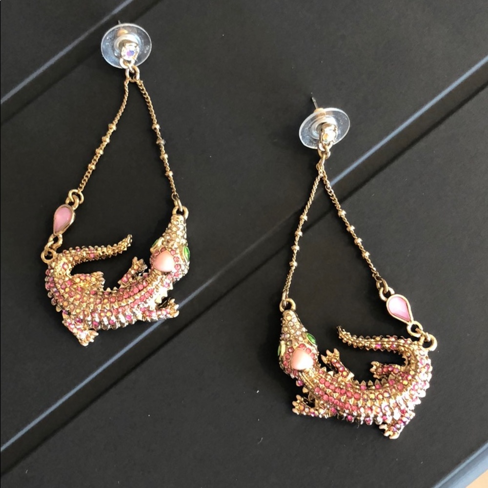 Betsey Johnson alligator earrings